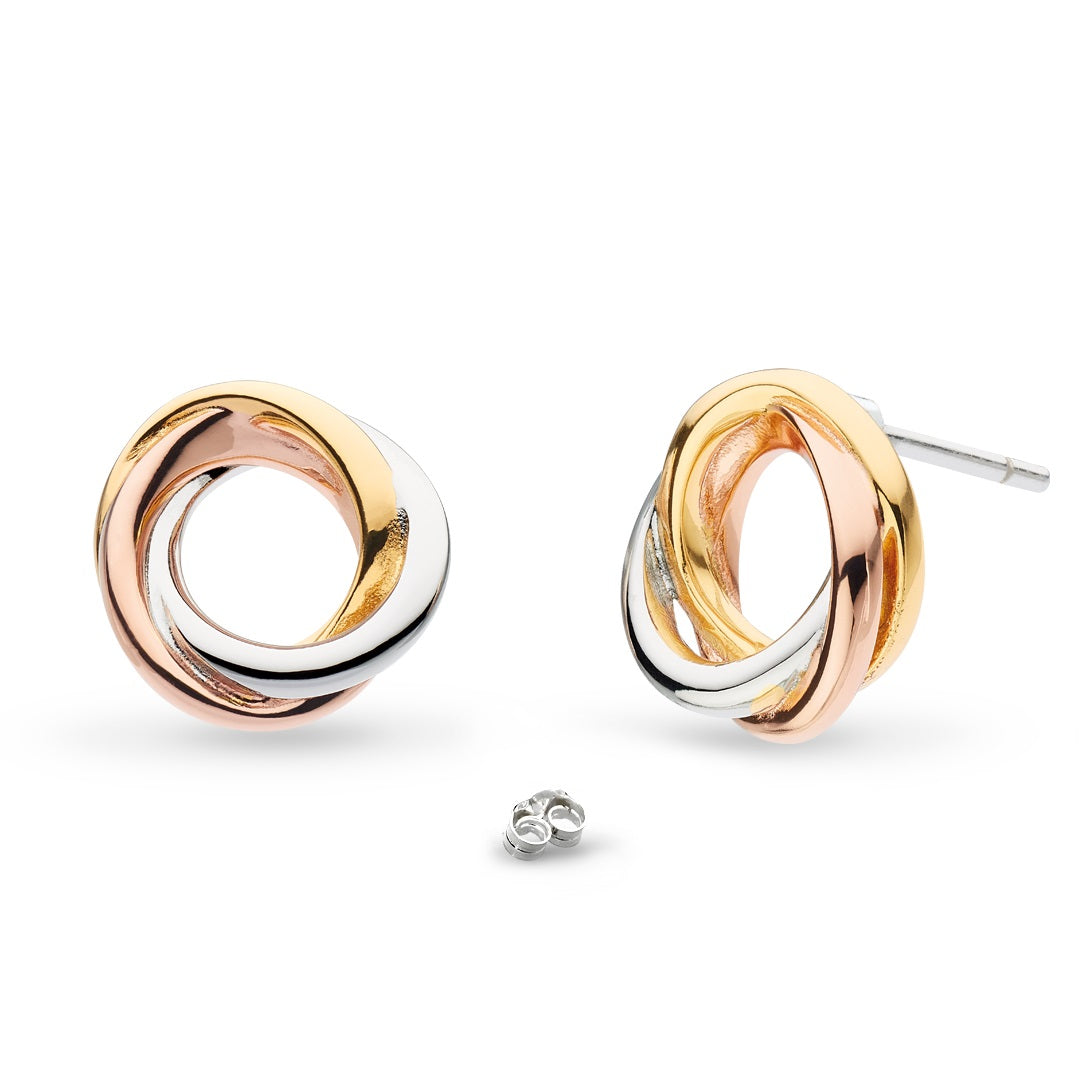 Kit Heath Bevel Cirque Trilogy Stud Earrings 4169GRG