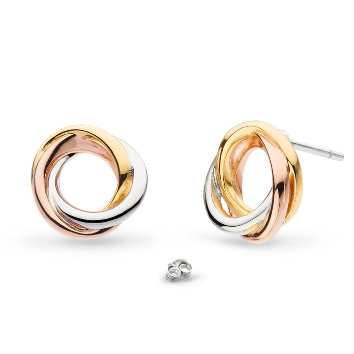 Kit Heath Bevel Cirque Trilogy Stud Earrings 4169GRG