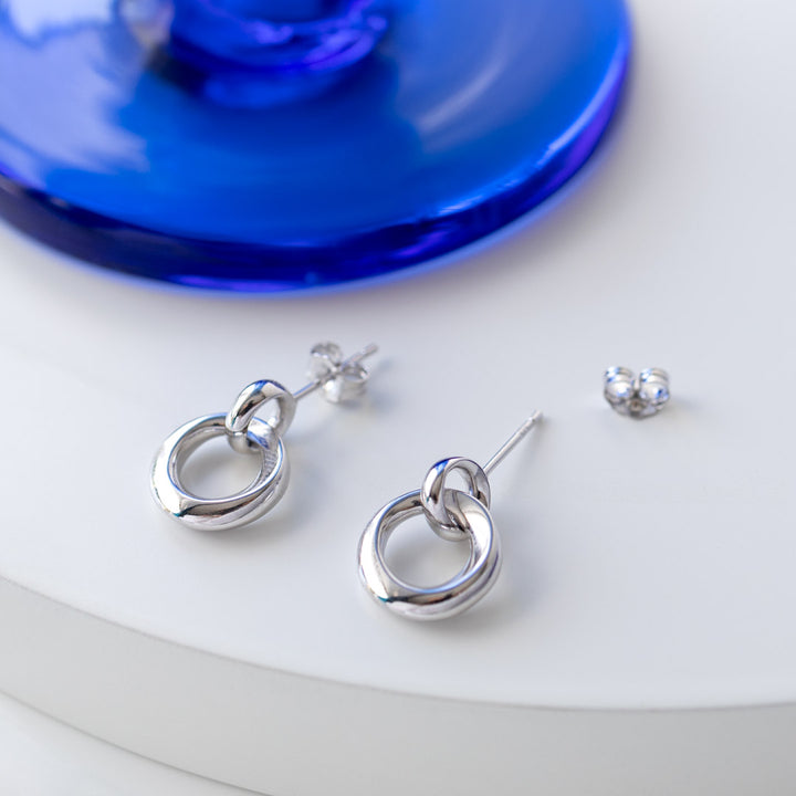 Kit Heath Bevel Cirque Link Stud Earrings 4172RP