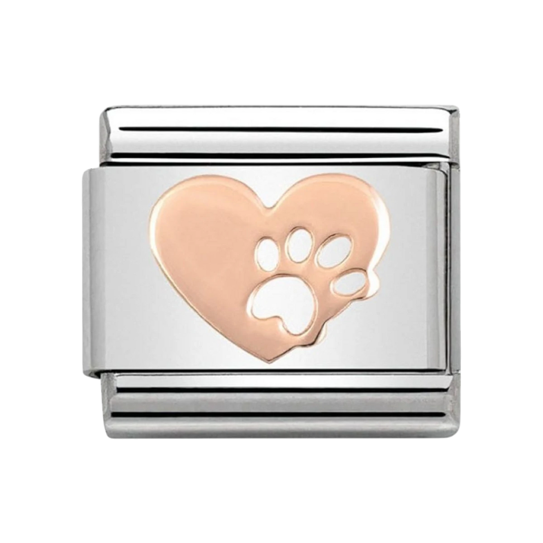 NOMINATION Composable Classic Link Rose Gold Heart with Paw 430104_12