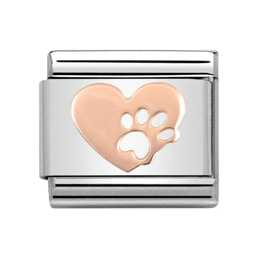 NOMINATION Composable Classic Link Rose Gold Heart with Paw 430104_12