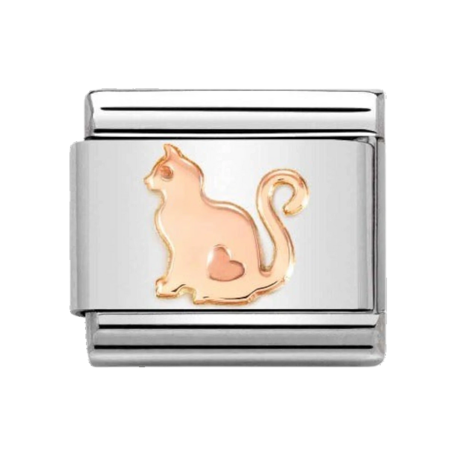 Nomination Classic Rose Gold Cat Charm