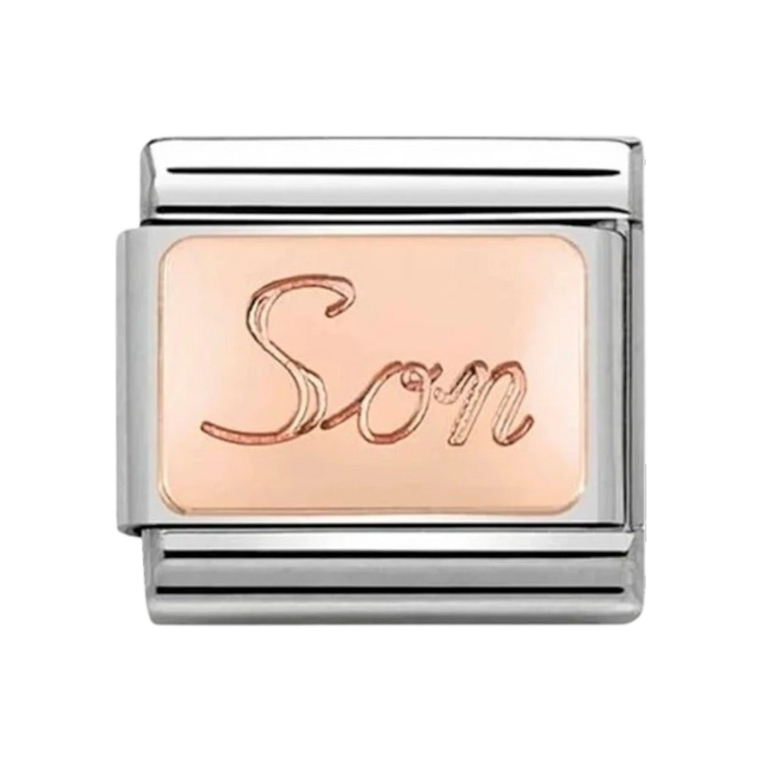 Nomination Classic Rose Gold Son Writing Charm 430108/07