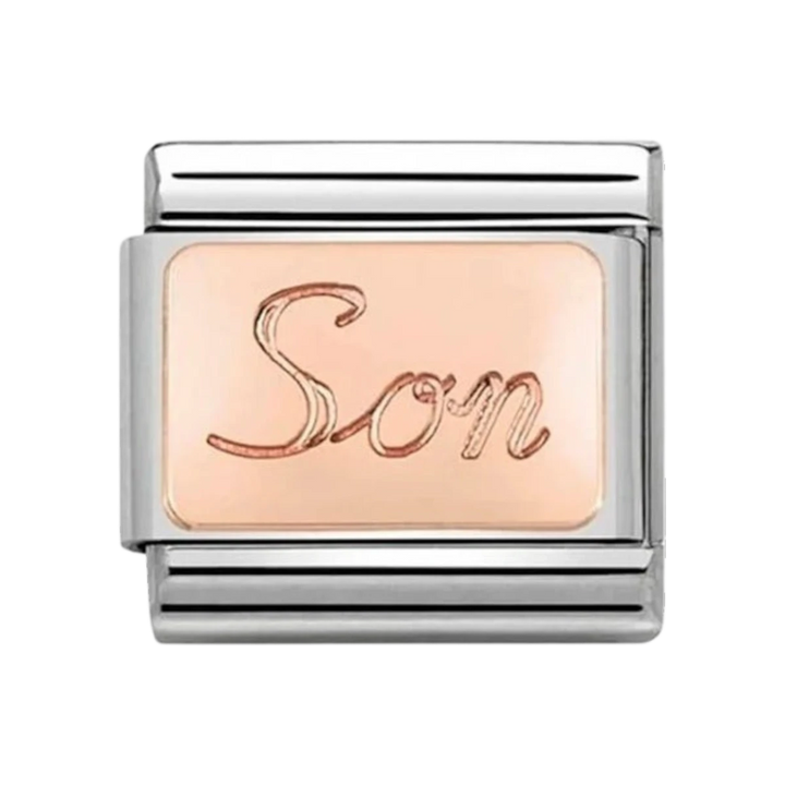Nomination Classic Rose Gold Son Writing Charm 430108/07