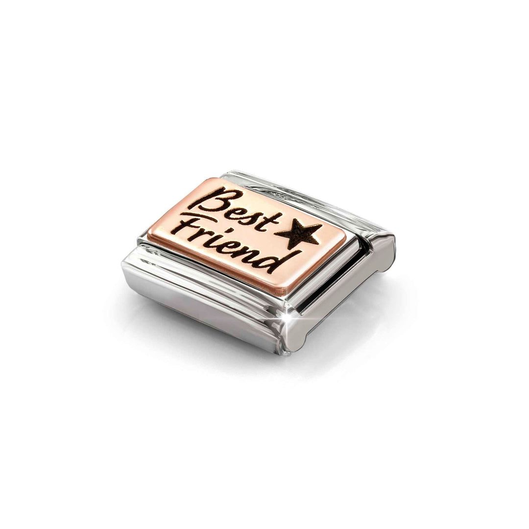 Niche Jewellery Nomination Rose Gold Best Friend with Star Charm detail