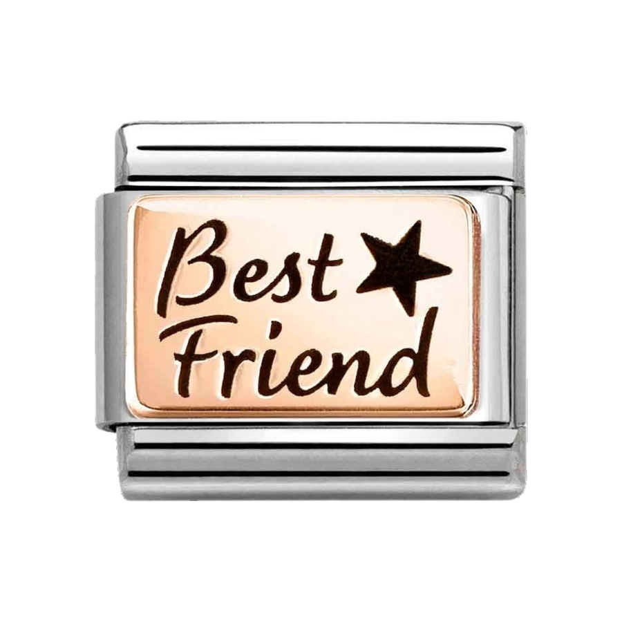 Niche Jewellery Nomination Rose Gold Best Friend with Star Charm