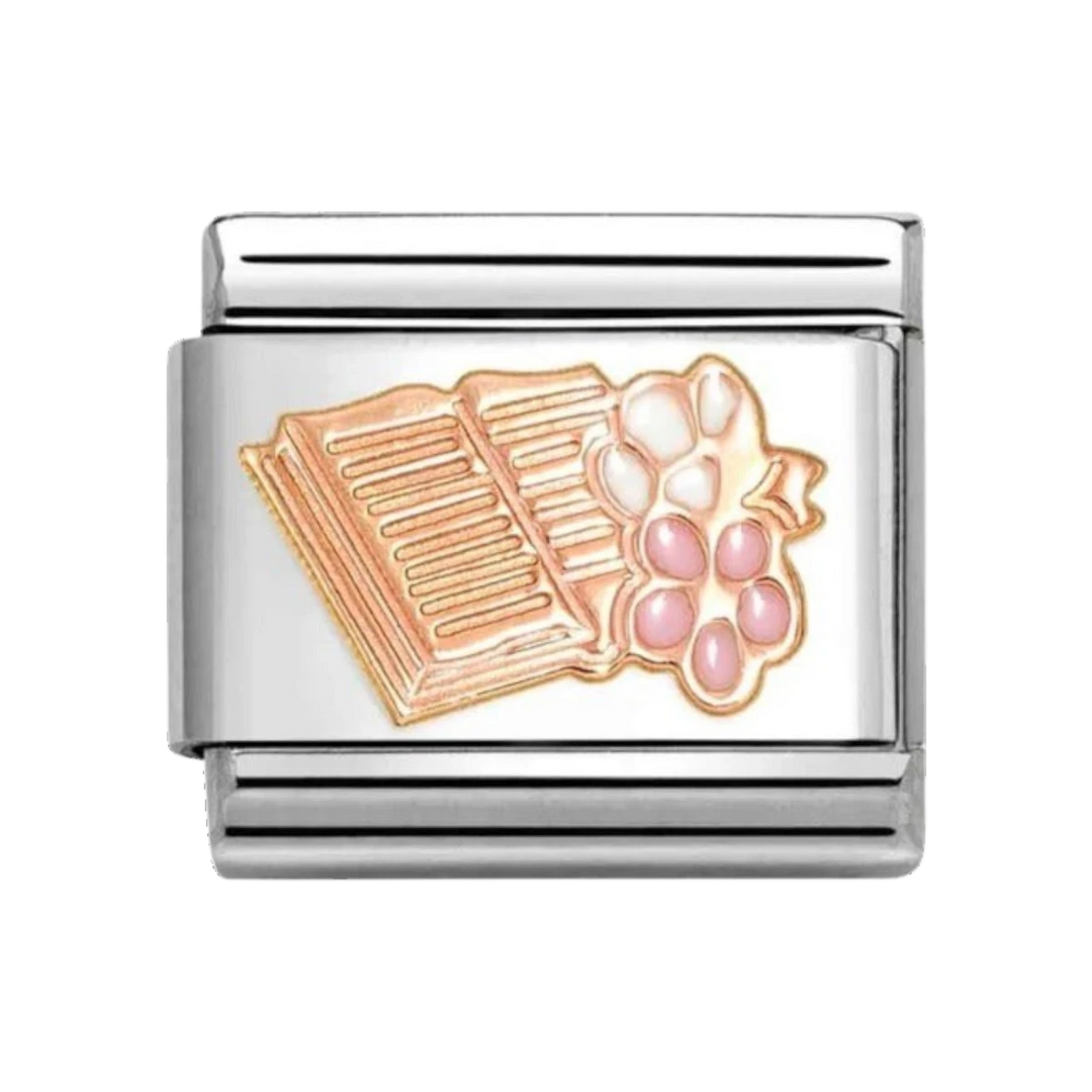 Nomination Classic Rose Gold and Enamel Reading Book Charm 430202_23
