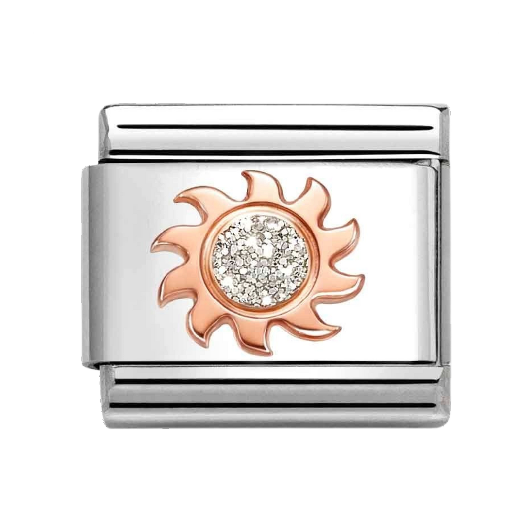 Niche Jewellery Nomination Rose Gold with Glitter Sun Charm