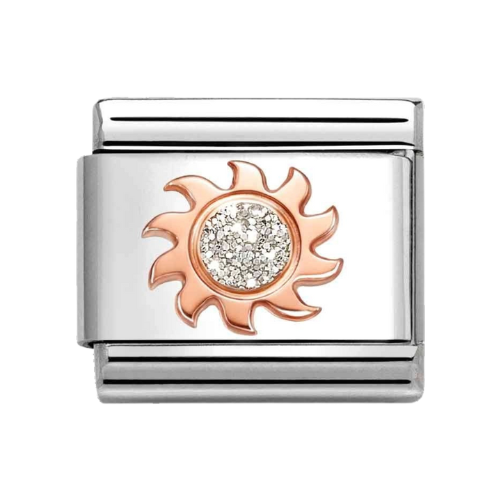 Niche Jewellery Nomination Rose Gold with Glitter Sun Charm