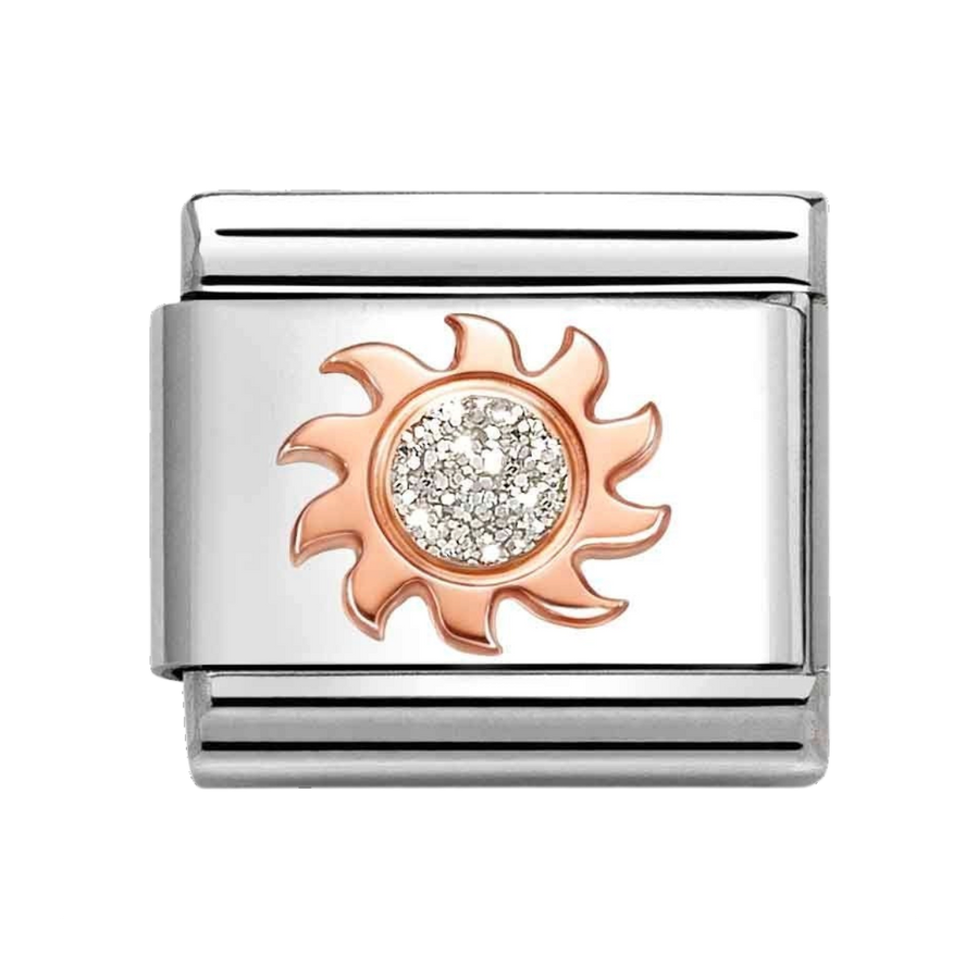 Niche Jewellery Nomination Rose Gold with Glitter Sun Charm