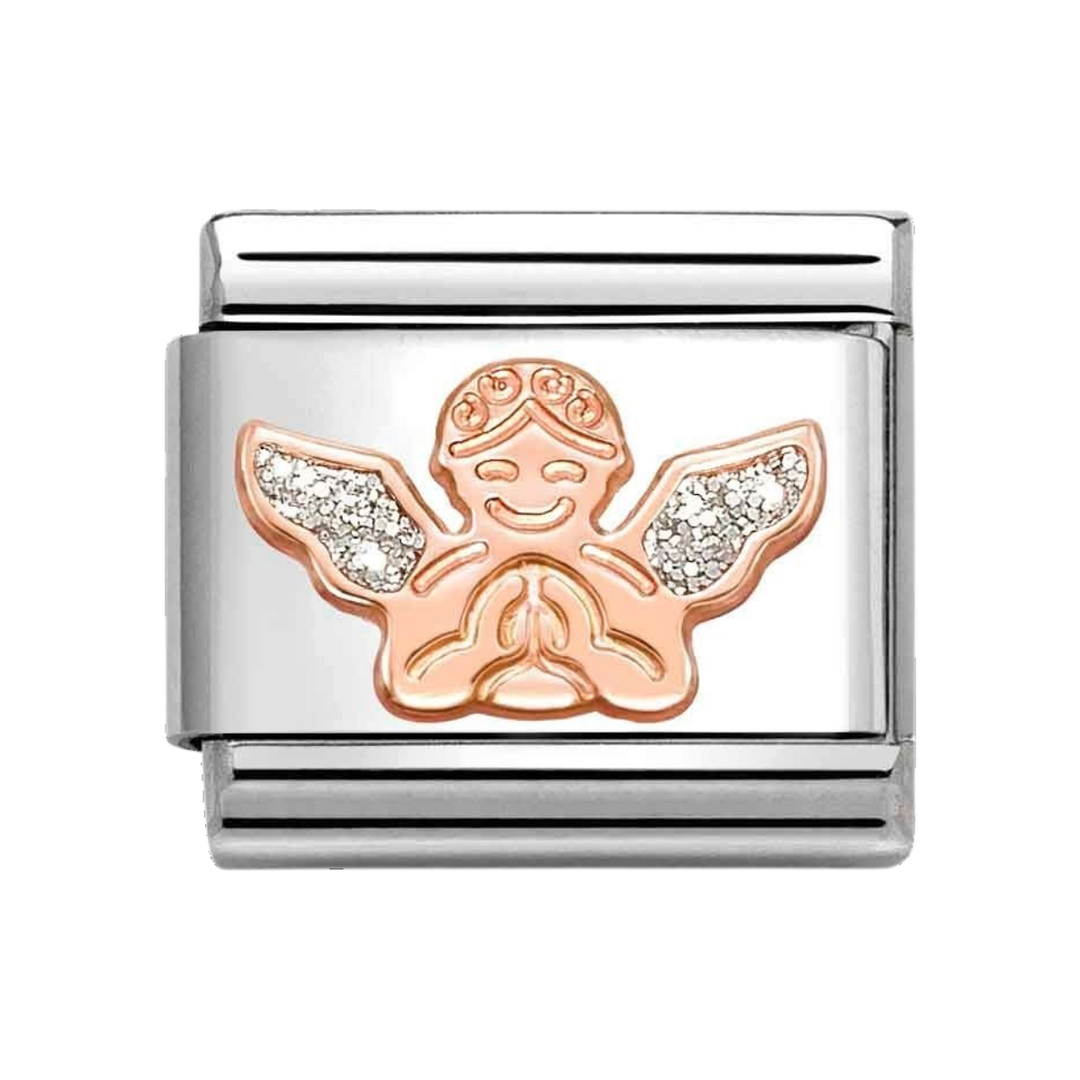 Niche Jewellery Nomination Rose Gold with Glitter Angel Charm