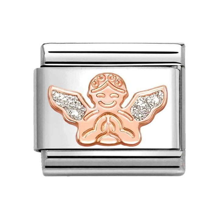 Niche Jewellery Nomination Rose Gold with Glitter Angel Charm