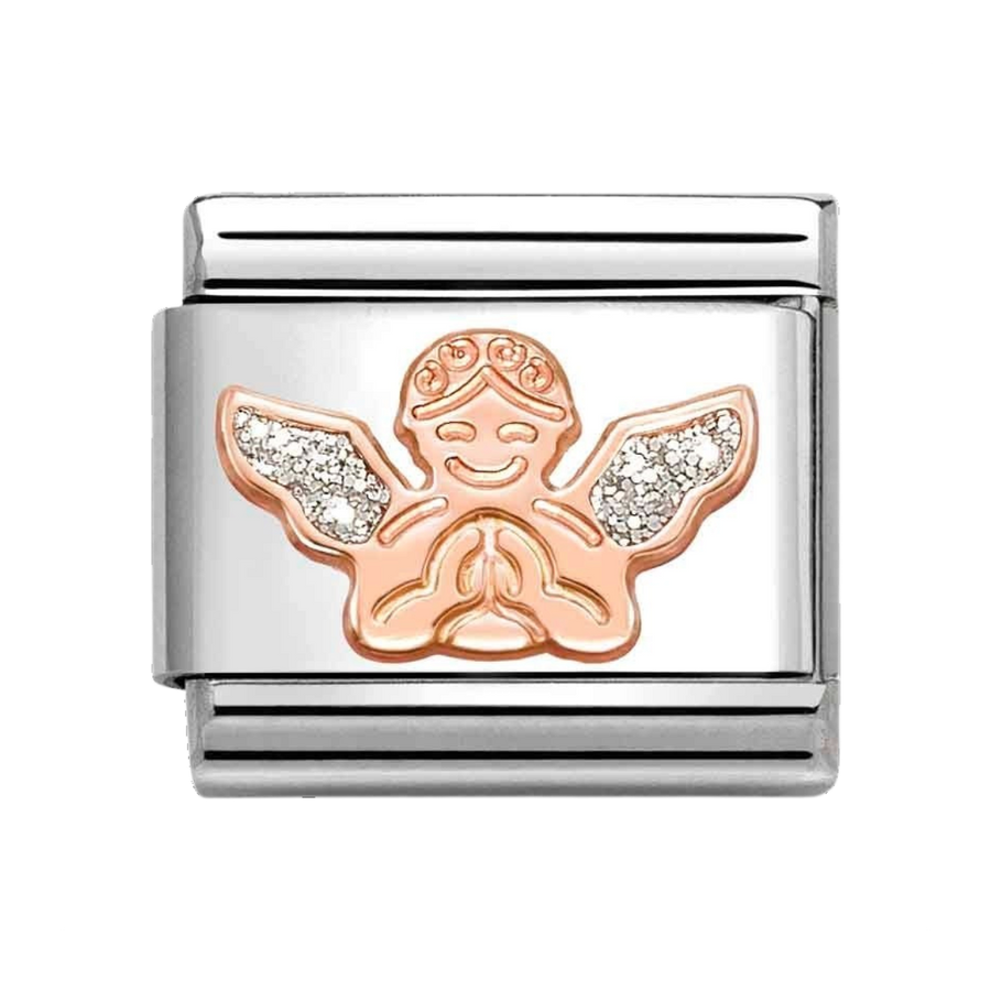 Niche Jewellery Nomination Rose Gold with Glitter Angel Charm