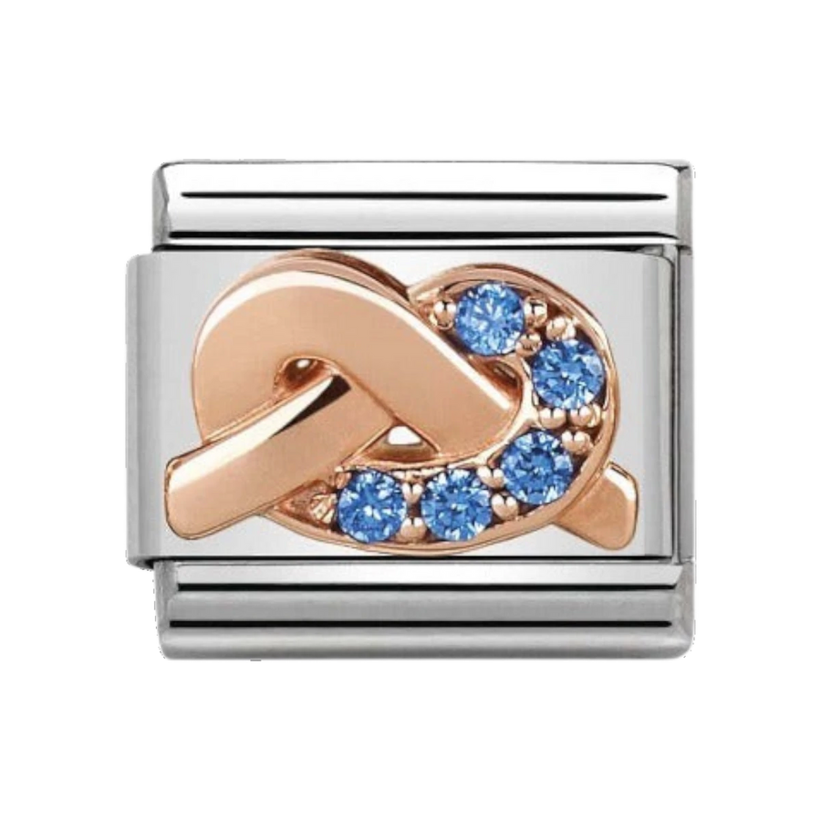 Nomination Rose Gold and Zirconia Knot - Luck