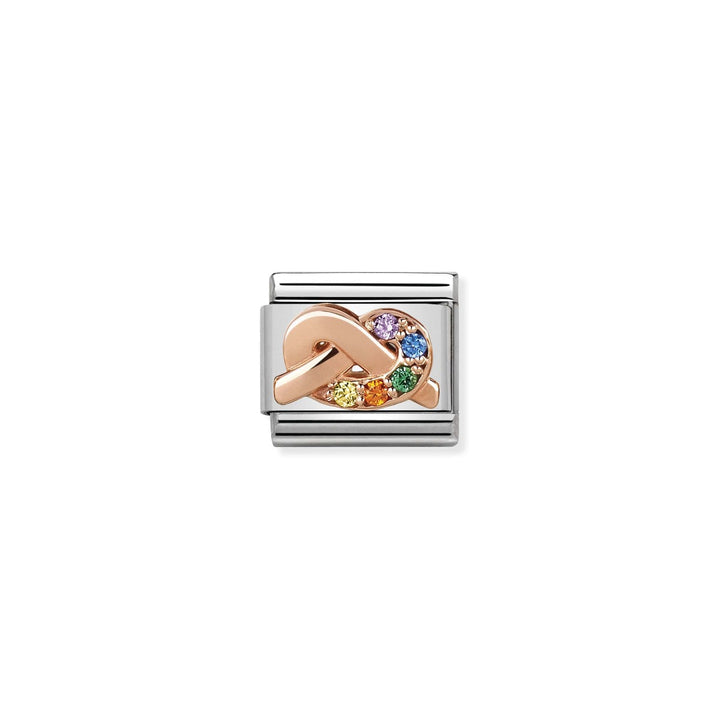 Nomination Rose Gold and Zirconia Knot - Friendship