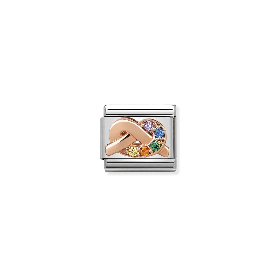 Nomination Rose Gold and Zirconia Knot - Friendship