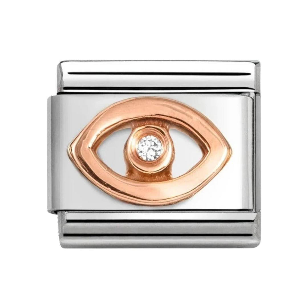 Nomination Rose Gold and Zirconia Eye Charm