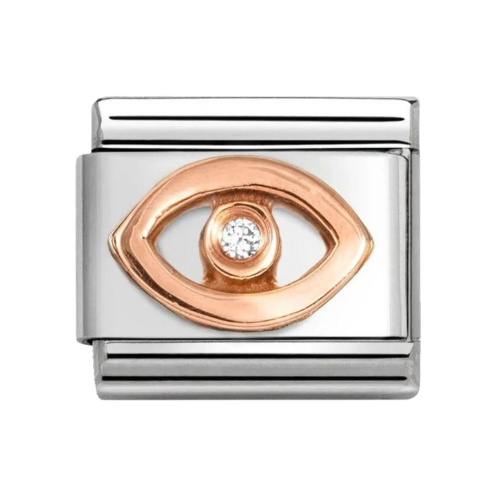 Nomination Rose Gold and Zirconia Eye Charm