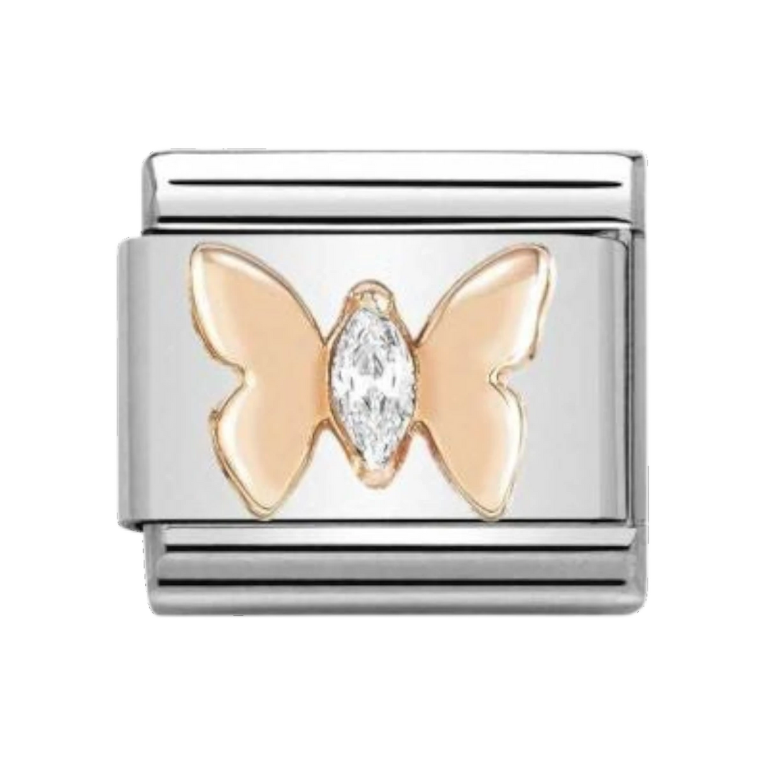 Nomination Classic Rose Gold and Zirconia Butterfly Charm 430305_19