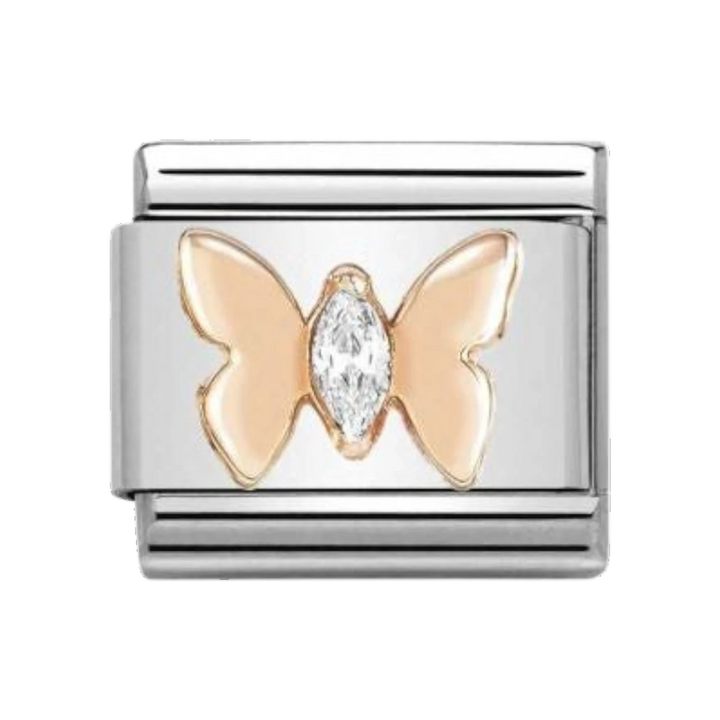 Nomination Classic Rose Gold and Zirconia Butterfly Charm 430305_19