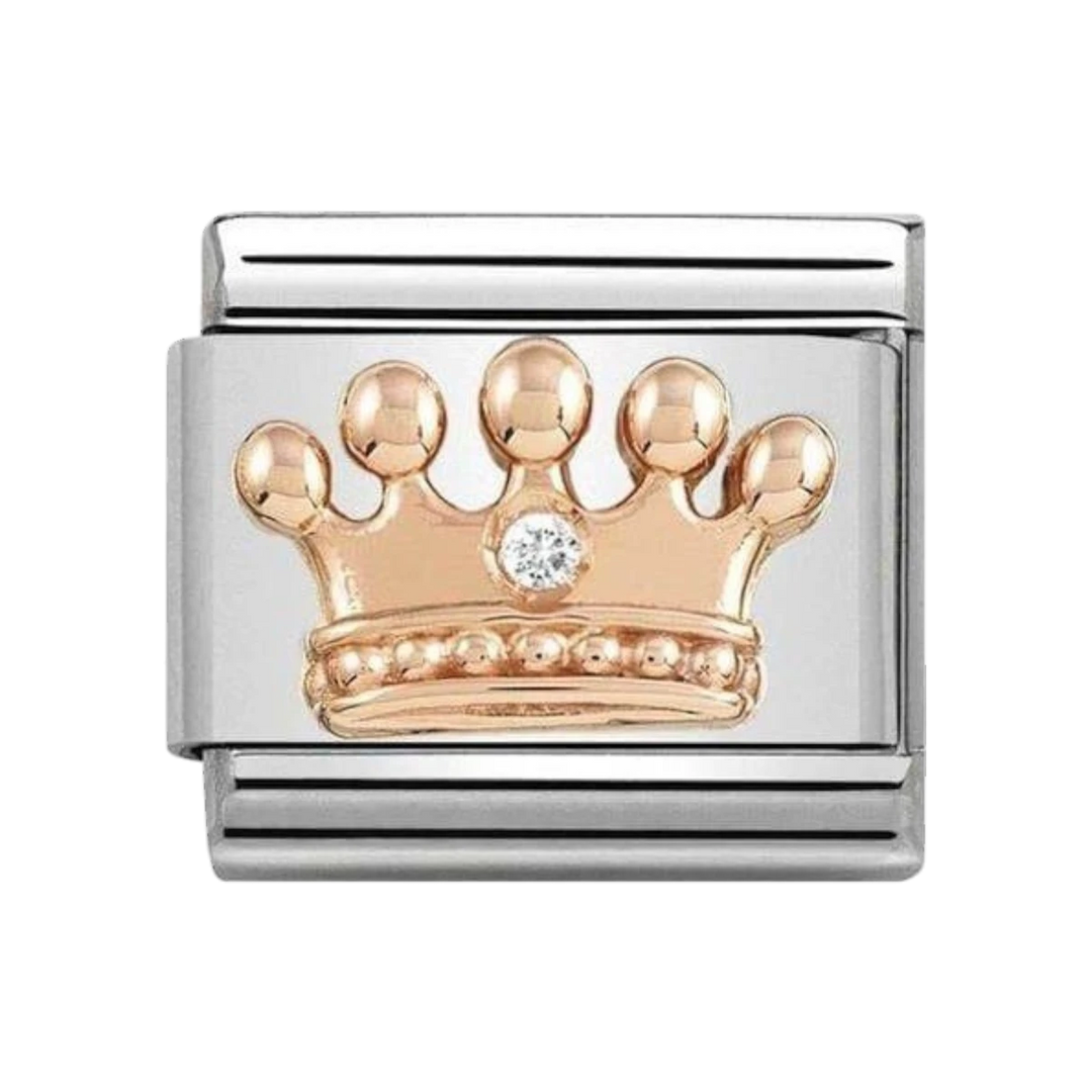 Nomination Classic Rose Gold and Zirconia Crown Charm 430305_24