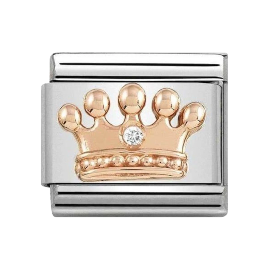 Nomination Classic Rose Gold and Zirconia Crown Charm 430305_24