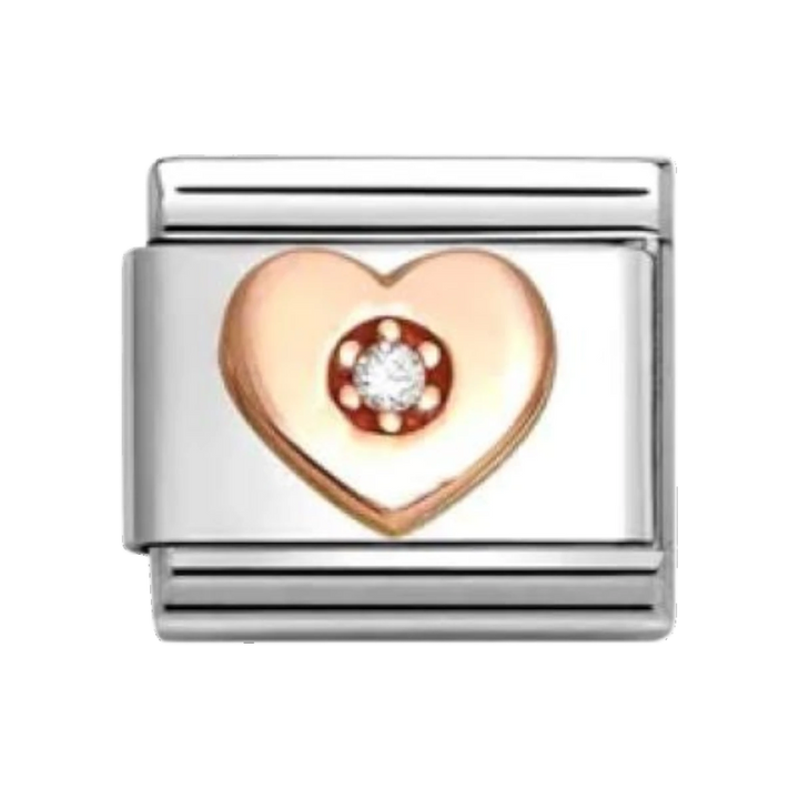 Nomination Classic Heart with Zirconia Rose Gold Charm - 430305_39