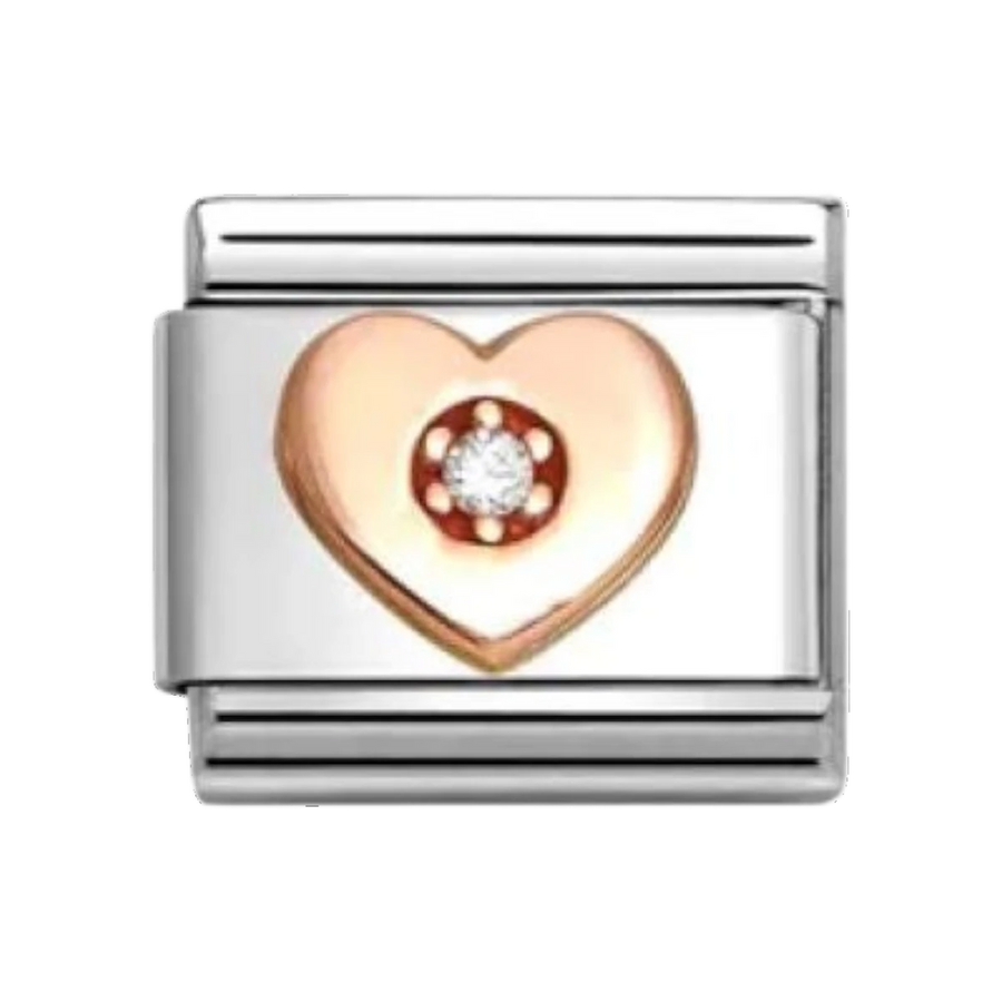 Nomination Classic Heart with Zirconia Rose Gold Charm - 430305_39