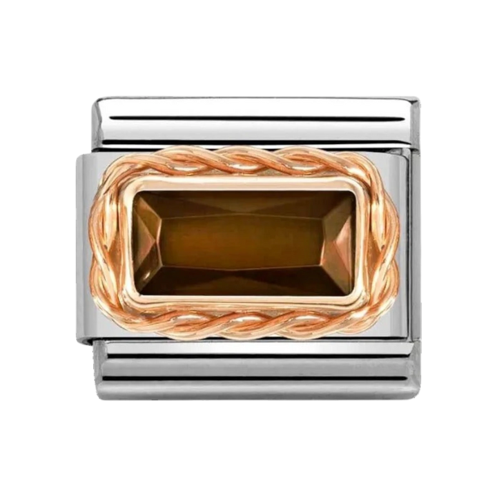 Nomination Classic Rose Faceted Baguette Smokey Charm 430604_012