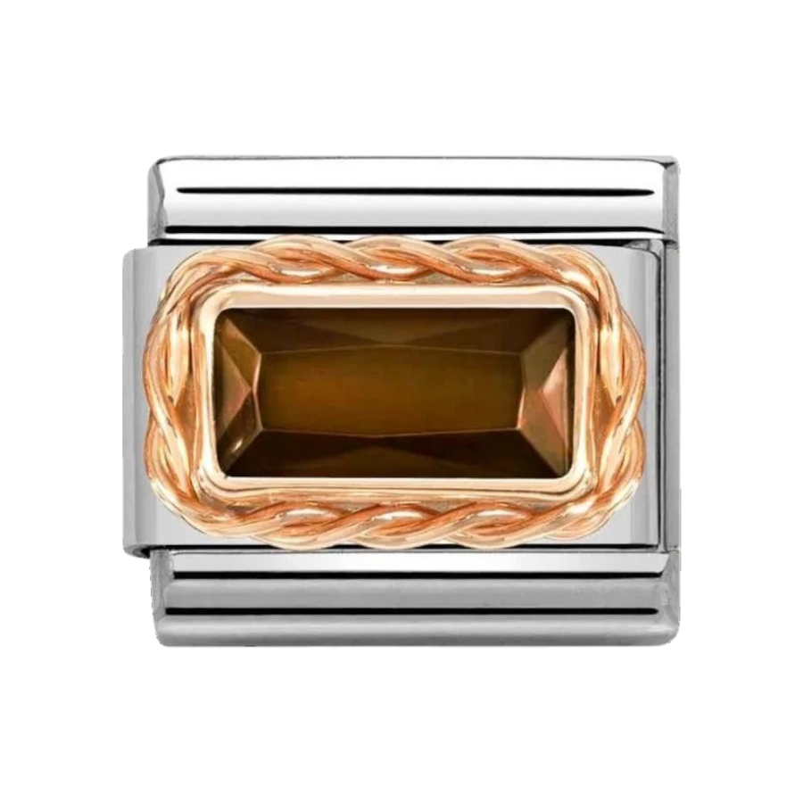 Nomination Classic Rose Faceted Baguette Smokey Charm 430604_012