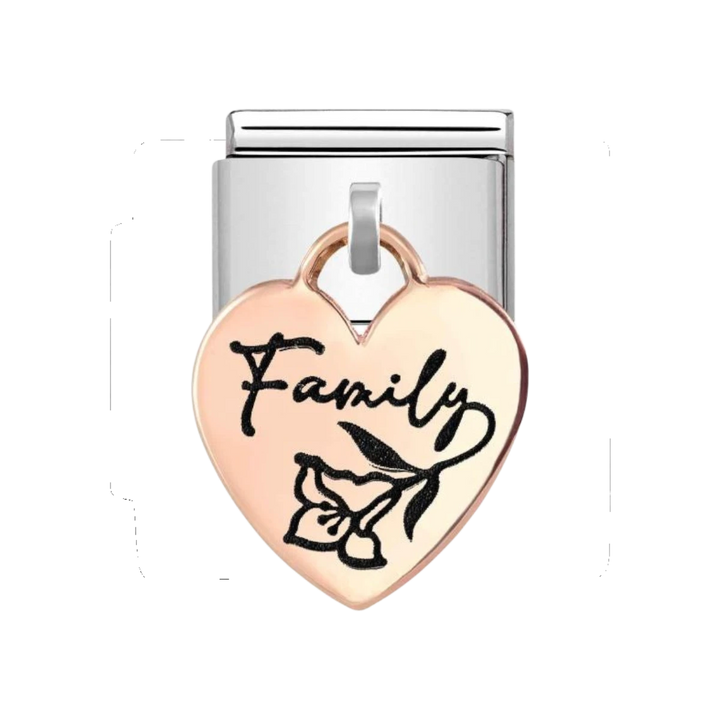Nomination Classic Rose Gold Heart Family Drop Charm 431803_04