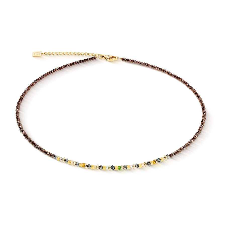 Coeur De Lion Golden Whisper Necklace - Brown Olive - 4359101109