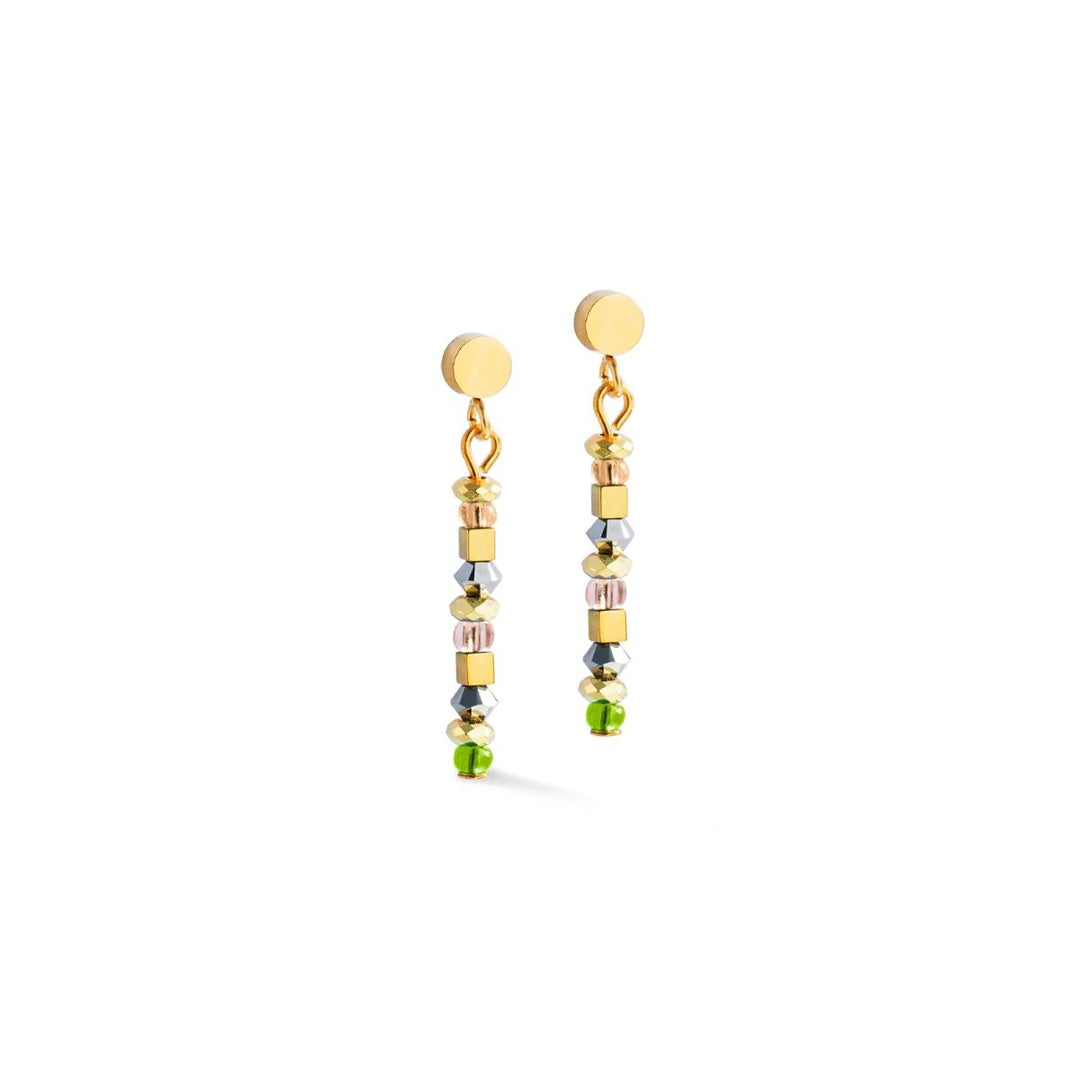 Coeur De Lion Golden Whisper Earrings - Brown Olive - 4359211109