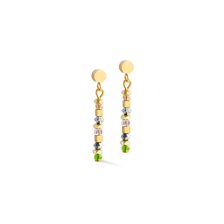 Coeur De Lion Golden Whisper Earrings - Brown Olive - 4359211109