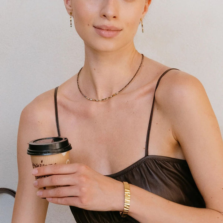 Coeur De Lion Golden Whisper Necklace - Brown Olive - 4359101109