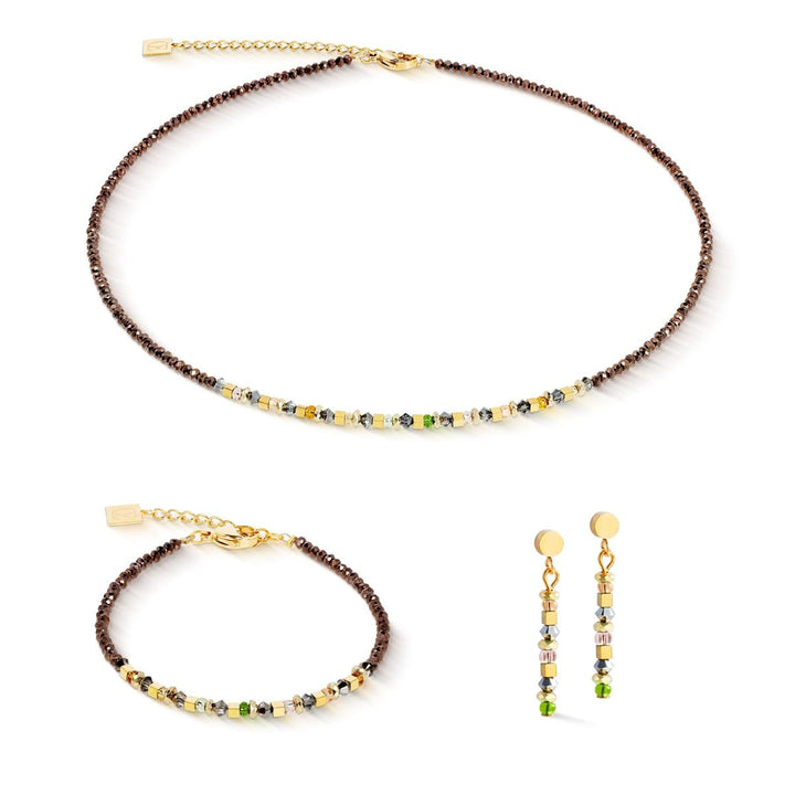 Coeur De Lion Golden Whisper Earrings - Brown Olive - 4359211109
