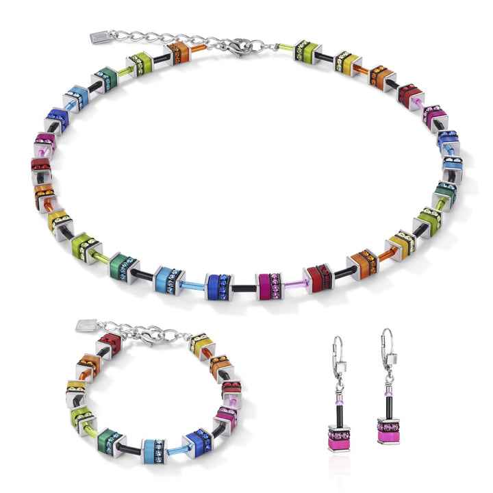 Coeur De Lion GEOCUBE Necklace - Polaris and Rhinestone Multicolour 4409101500