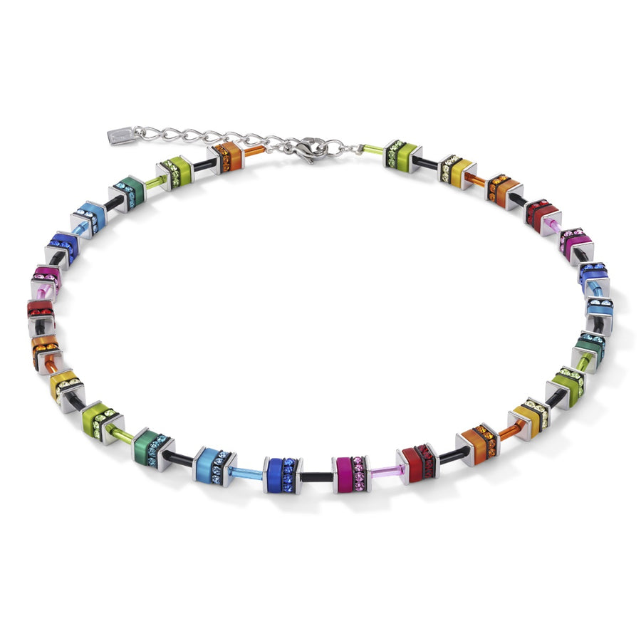Coeur De Lion GEOCUBE Necklace - Polaris and Rhinestone Multicolour 4409101500
