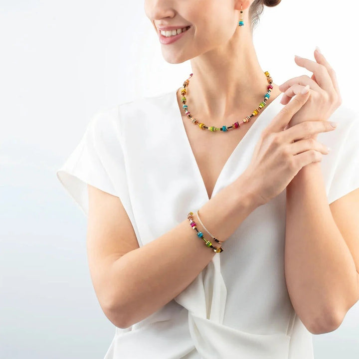 Coeur De Lion Boho Sunset Cube Rainbow Bracelet