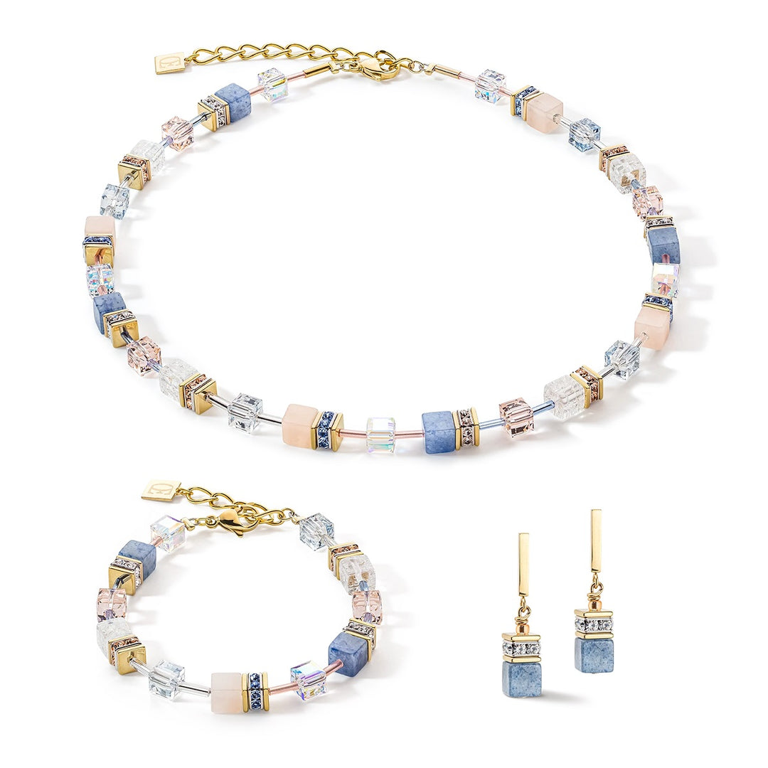 Coeur De Lion GeoCUBE Necklace - Iconic Precious Light Blue 4605100720