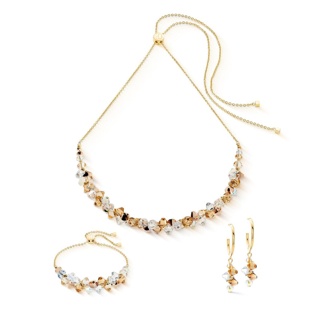 Coeur De Lion Dancing Crystals Necklace - Gold Beige - 4639101016