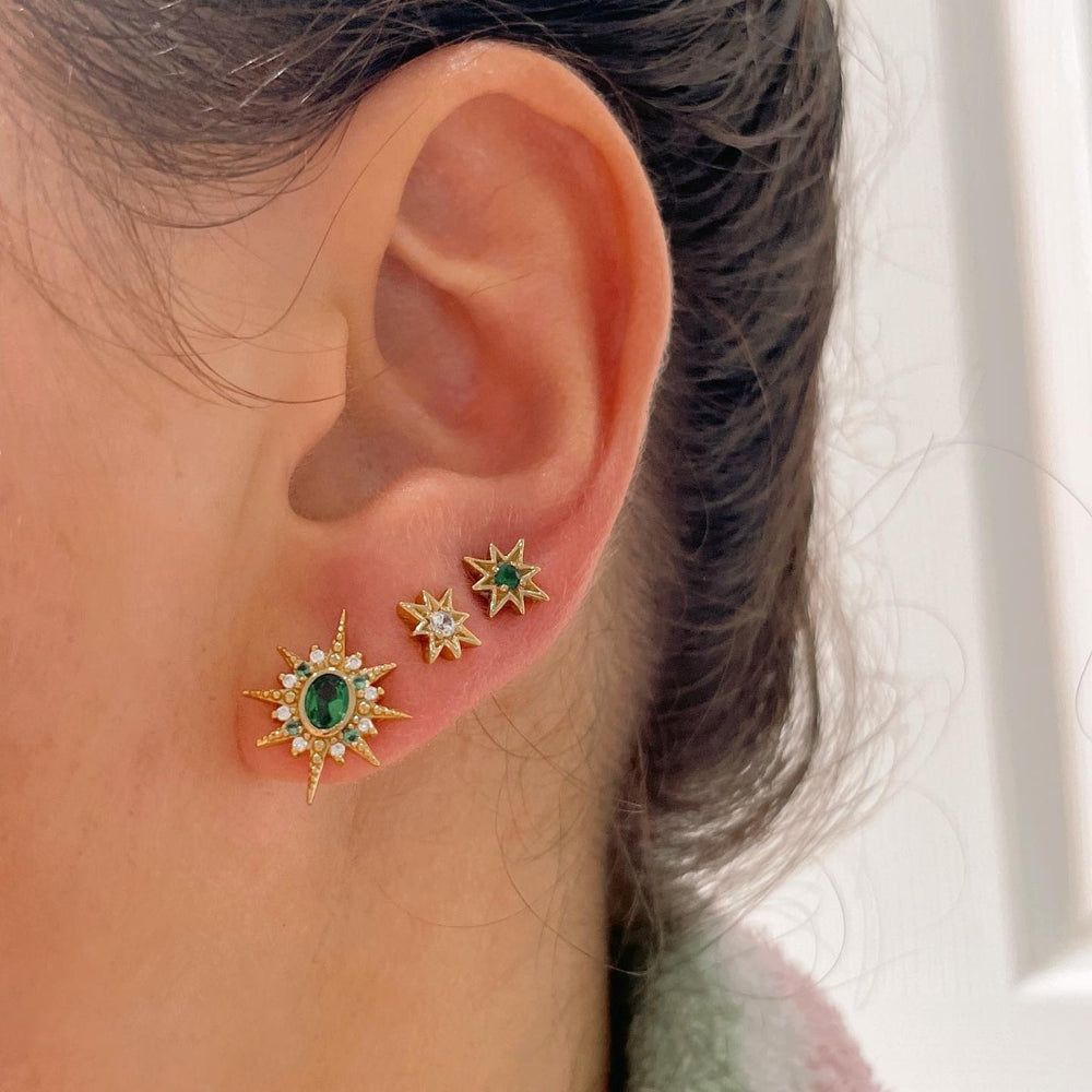Amelia Scott Ziggy Micro North Star Studs Blush Pink and Gold