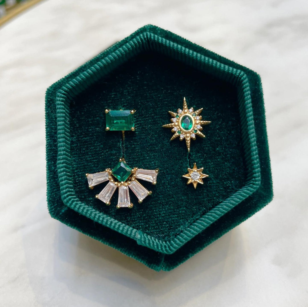Amelia Scott Ziggy Micro North Star Studs Blush Pink and Gold