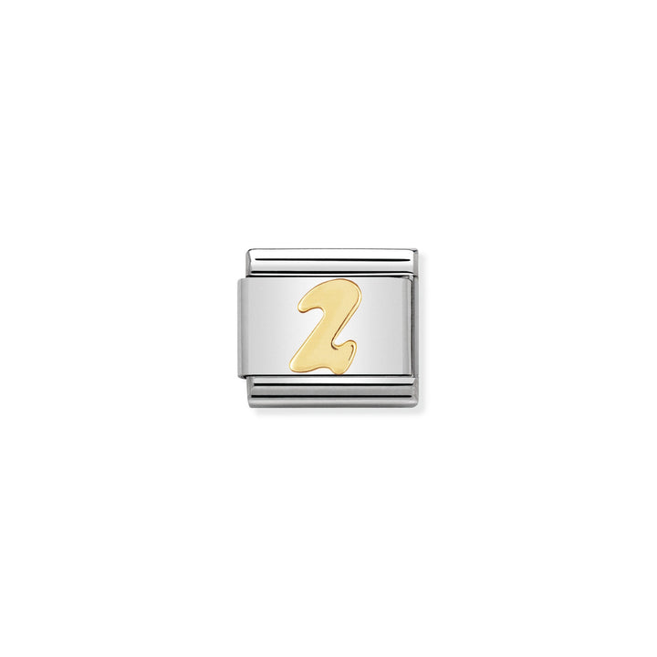 NOMINATION COMPOSABLE Classic NUMBERS in stainless steel with 18k gold 2 030102_02