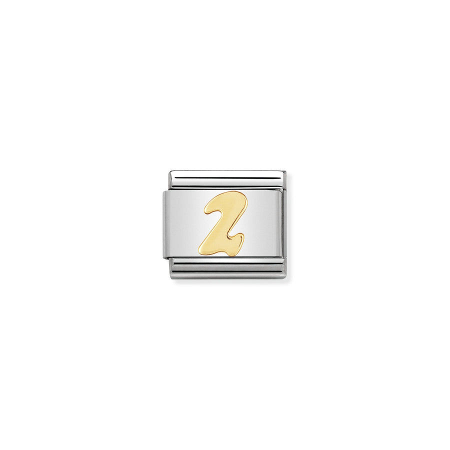 NOMINATION COMPOSABLE Classic NUMBERS in stainless steel with 18k gold 2 030102_02