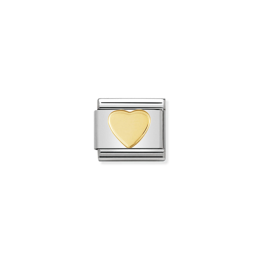NOMINATION COMPOSABLE Classic LOVE in stainless steel with 18k gold Heart 030116_02