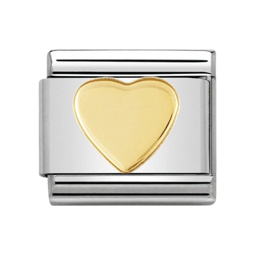 NOMINATION COMPOSABLE Classic LOVE in stainless steel with 18k gold Heart 030116_02