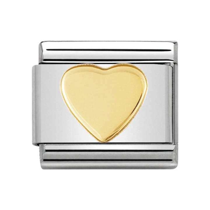 NOMINATION COMPOSABLE Classic LOVE in stainless steel with 18k gold Heart 030116_02