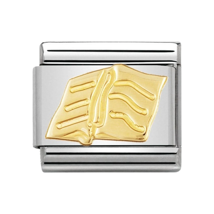 NOMINATION COMPOSABLE Classic DAILY LIFE in stainless steel with 18k gold Book 030109_28