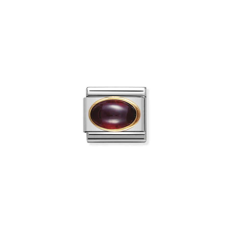 Nomination Composable Classic Oval Charm - Garnet and 18k Gold 030504_03